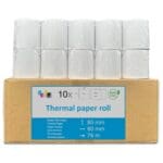 Papier Thermique Imprimante De Caisse 80 X 80 X 12 Mm BLANC