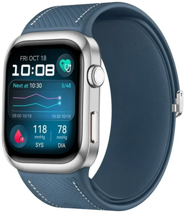 HUAWEI Watch D2 bleu montre connectée médicale écran OLED 1.82 pouces tensiomètre certifié ECG GPS SpO2 fréquence cardiaque bracelet tissu unisexe compatible Android iOS NETEREKA Abidjan Côte d'Ivoire